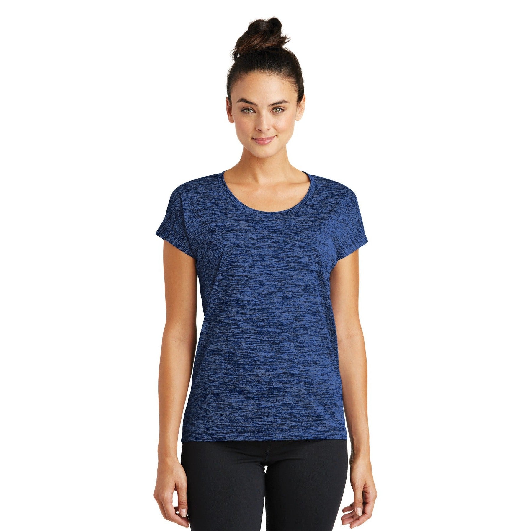 Sport-Tek-Sport-Tek® Women's PosiCharge® Electric Heather Sporty Tee. LST390-MedTech-2